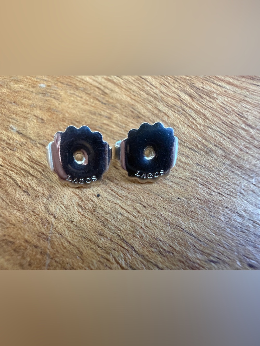 Lagos Caviar Sterling Silver 14K Posts Stud Earrings - Picture 11 of 13